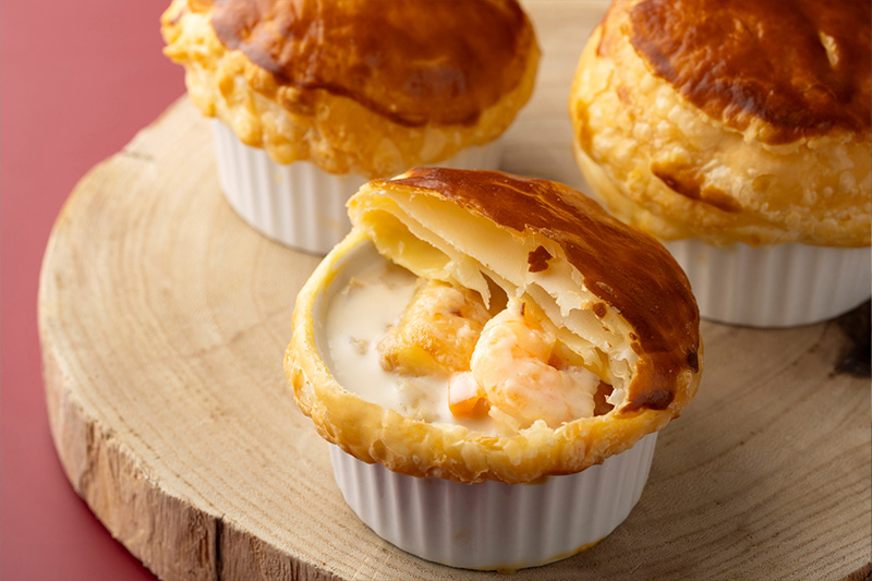 シーフードのパイ包み焼き