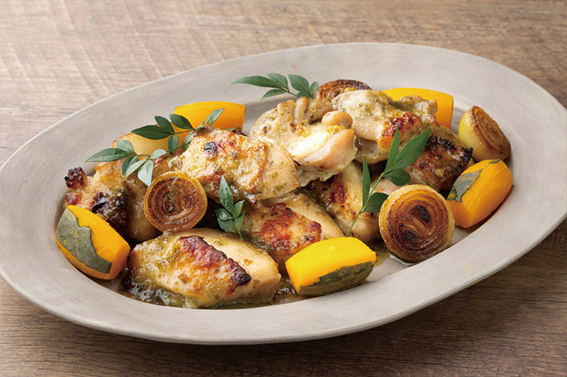 鶏肉と秋野菜のオーブン焼き～山椒風味～