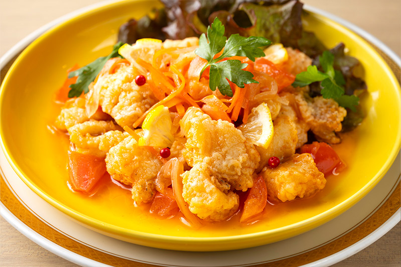 白身魚のエスカベッシュ トマト風味