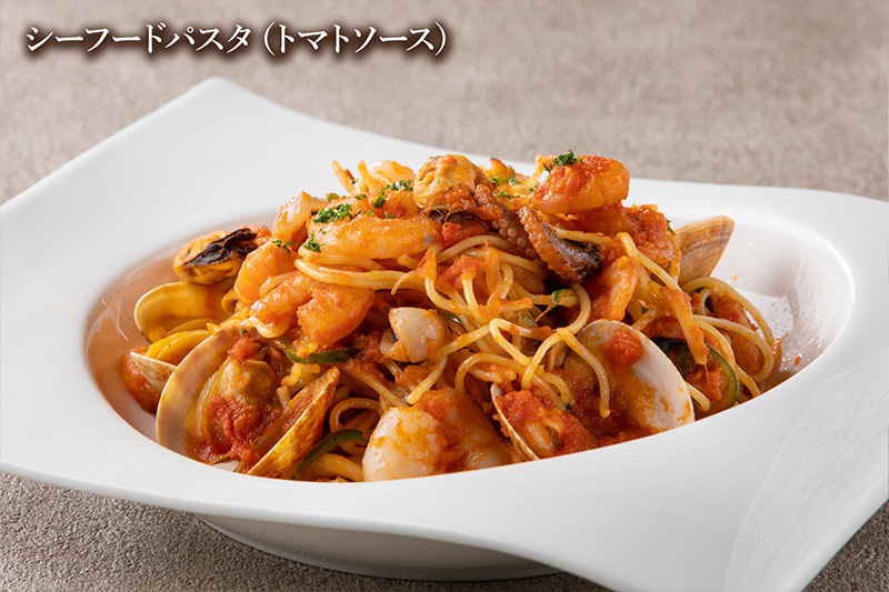 スペシャルセットCセット シーフードパスタ（トマトソース）