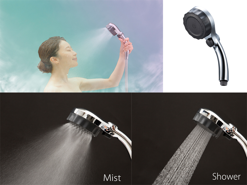 【西館客室】新規シャワーヘッド導入　「ミスティ・リッチシャワーマイクロナノバブル」