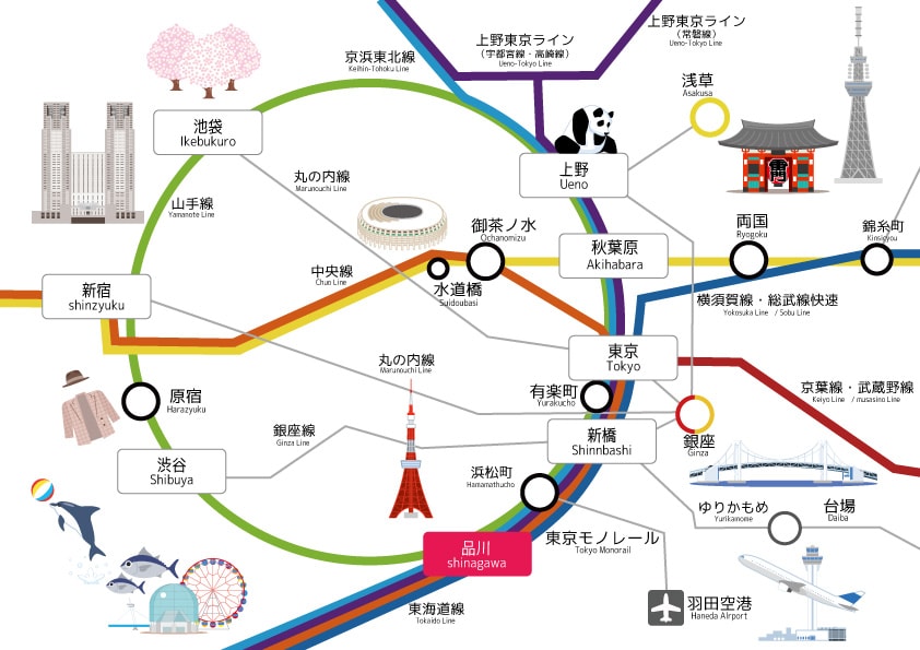 4.東京観光に出かけるMAP